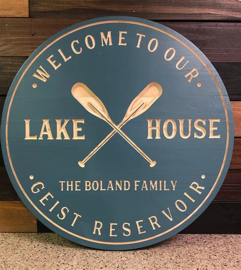 metal lake house sign|personalized signs for lake house.